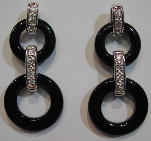 Boucles d'oreilles argent onyx 5 - Style Arts Dco