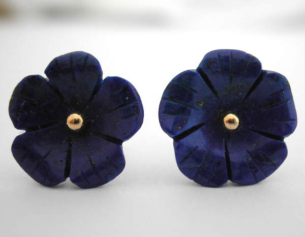 Boucles d'oreilles lapis-lazuli or 26