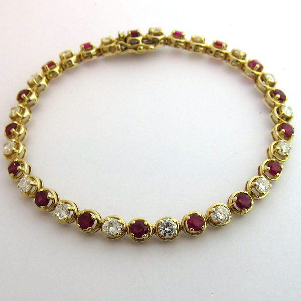 Bracelet or rubis diamants 159