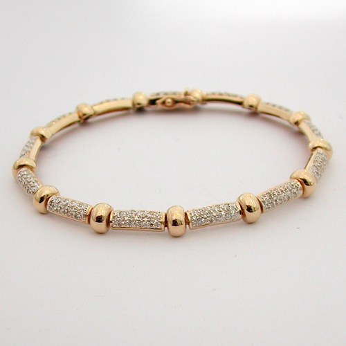 Bracelet or diamants 97 - Bijou moderne d'occasion