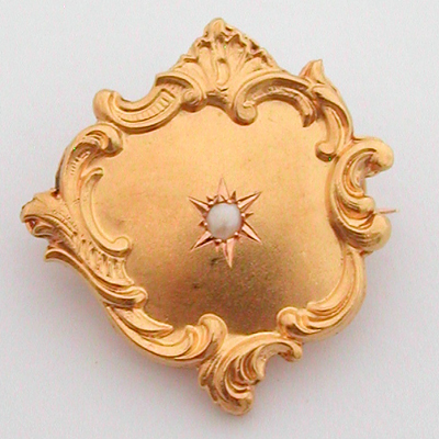 Broche ancienne or perle 92 - Bijoux anciens