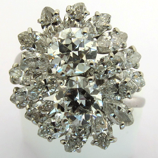 Bague diamants platine occasion 1150