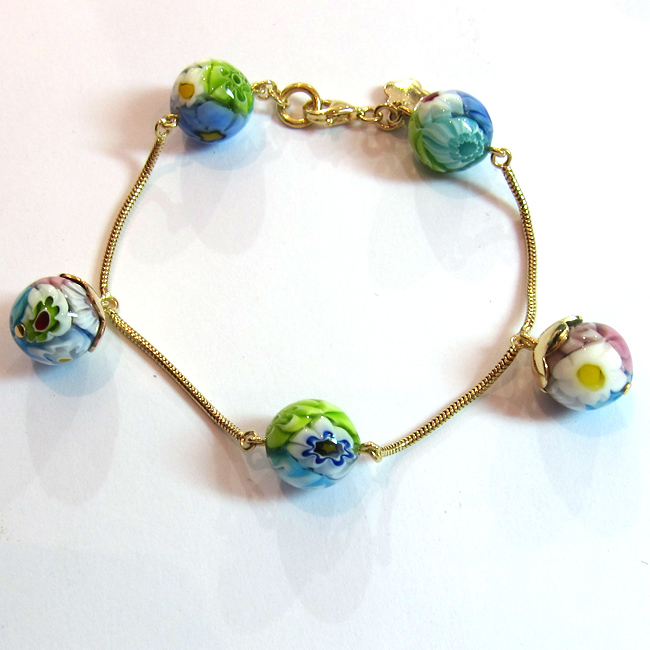 Bracelet CACHAREL or perles de Murano 164