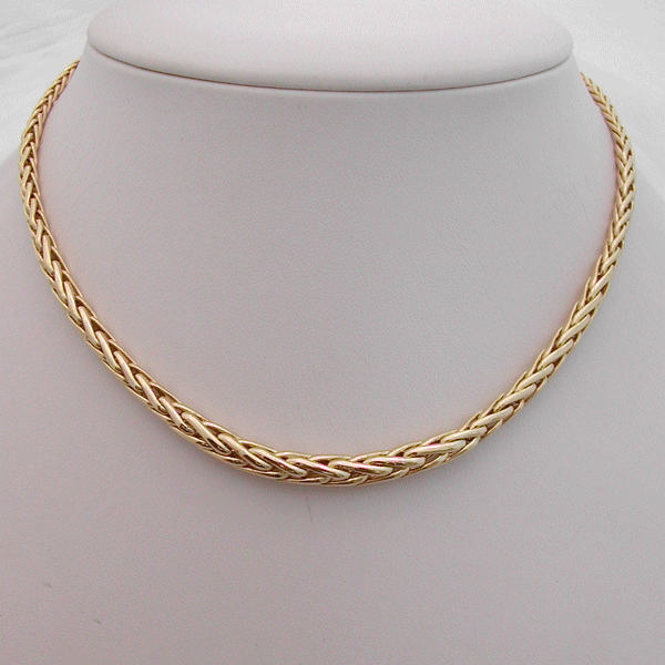 Collier or 86 - Maille palmier