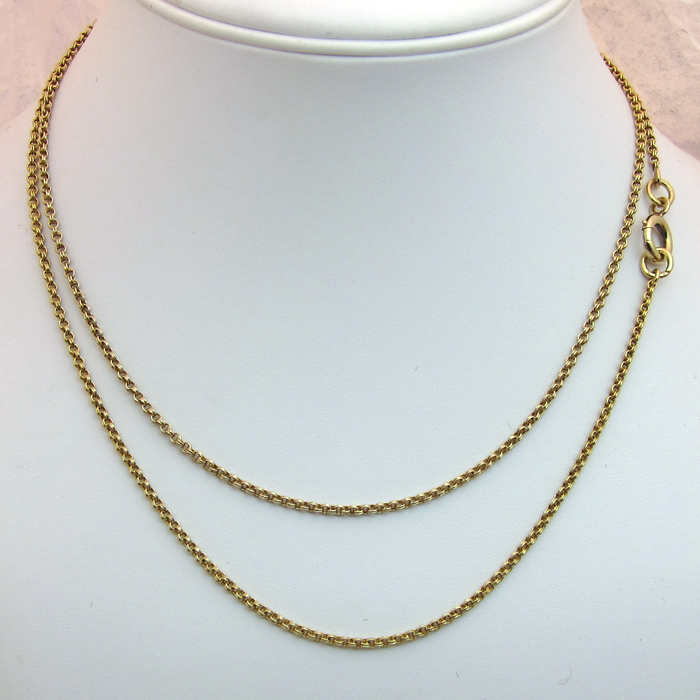 Collier or maille Breguet 163 - 87 cm