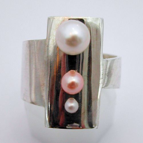 Bague crateur 10  Argent perles deau douce  Collection perle