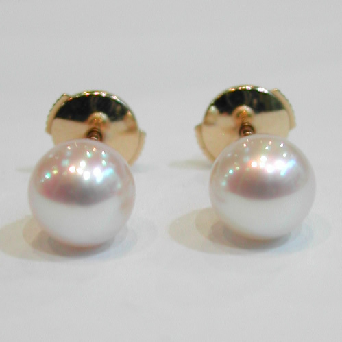Boucles doreilles perles de culture 55  Origine Japon