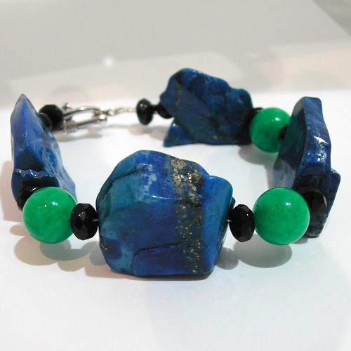 Bracelet cration 29  Lapis-lazuli Jade Imprial