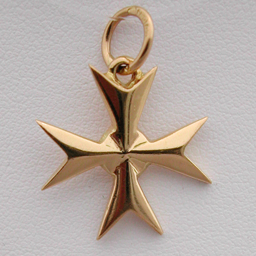 Pendentif or mdaille 76  Croix de Malte
