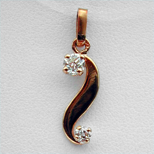 Pendentif or diamants 56