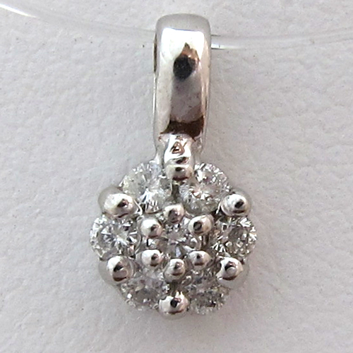 Pendentif or blanc diamant 216