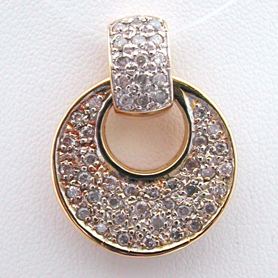 Pendentif or diamants 107  Lune de diamants