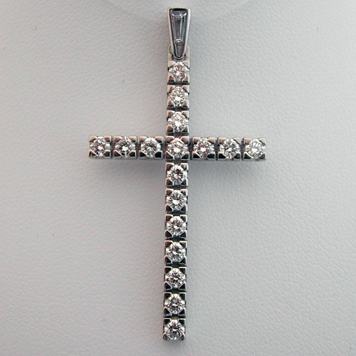 Pendentif or diamants  Croix 83